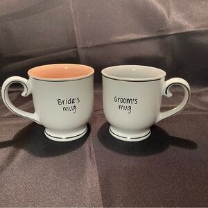 Bride and Groom Mug Set - White